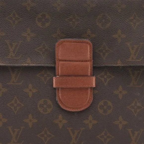 Louis Vuitton Monogram Poche Ministre Document Case Authentic Vintage 70s Model - Picture 14 of 16
